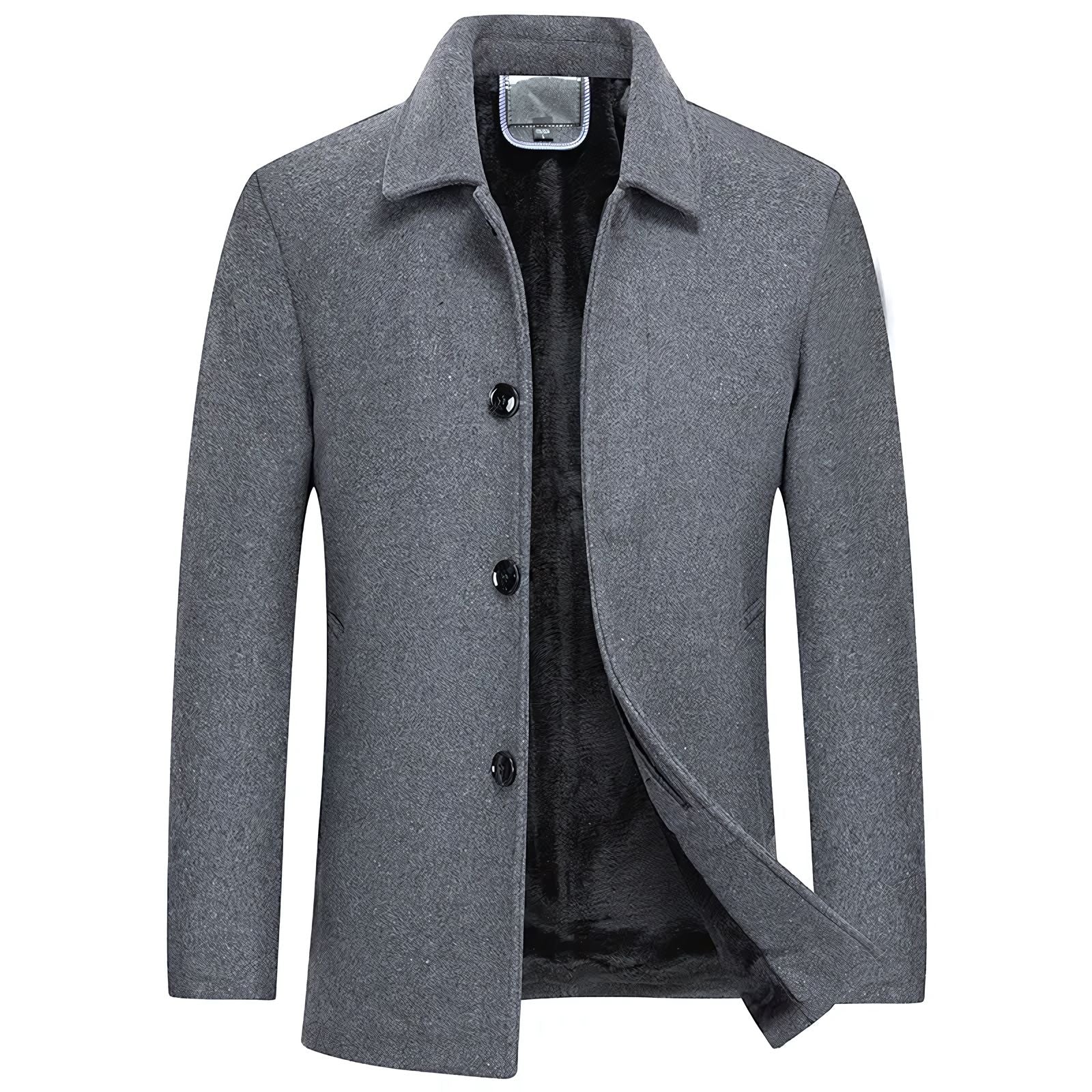 London Charme Denmark Men’s Short Wool Overcoat