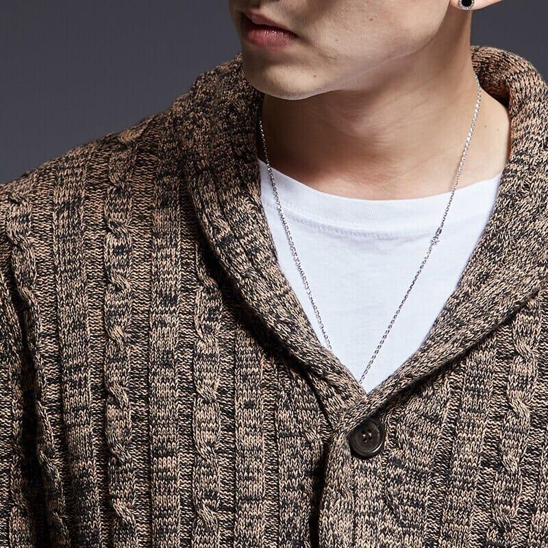 London Charme Men’s Pima Cotton Cardigan