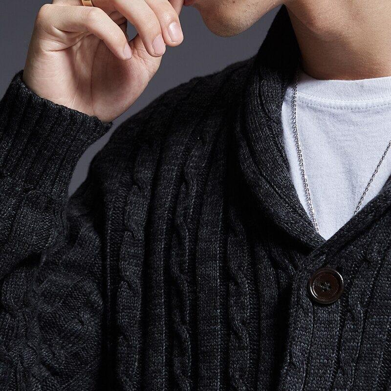 London Charme Men’s Pima Cotton Cardigan