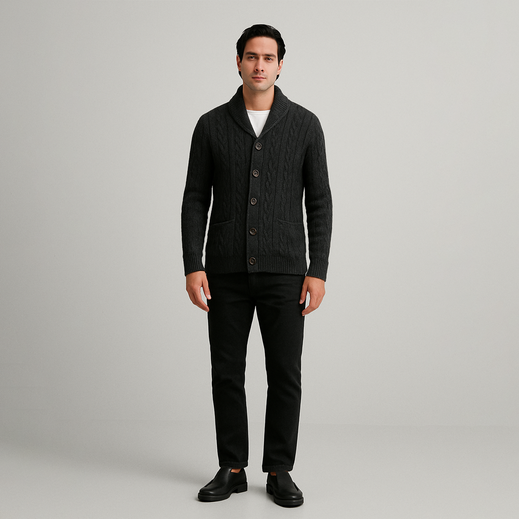 London Charme Men’s Pima Cotton Cardigan